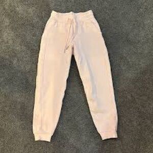 Lululemon Blush Pink Cotton Blend Joggers Size 4 Drawstring Lounge